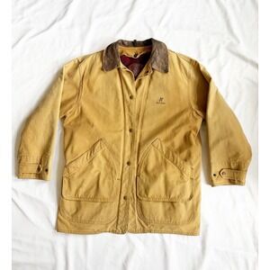 VTG Woolrich Brown Snap Chore Jacket W/Removable Wool Lining Men's M USA Nice